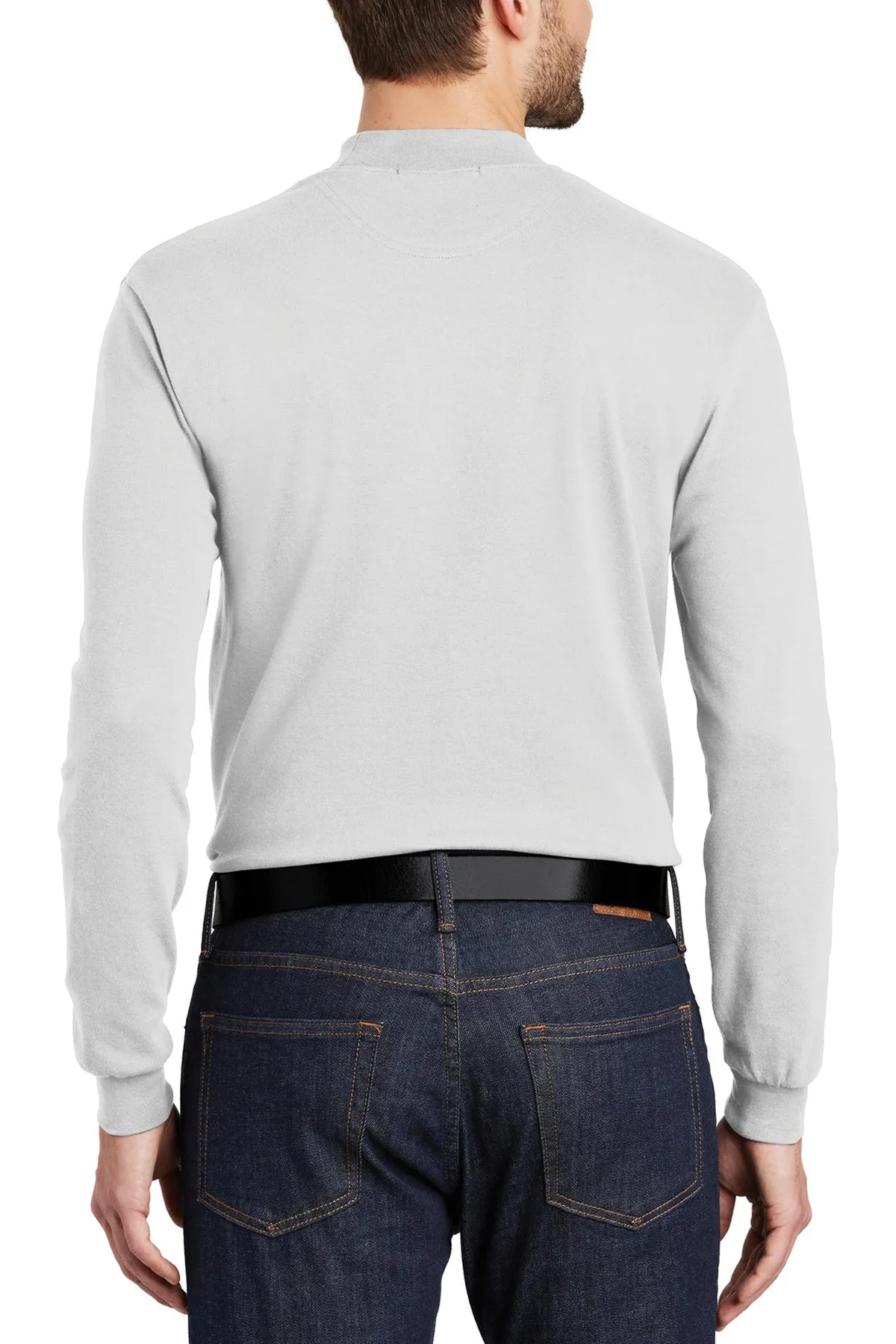 Men's Lightweight Long Sleeve Mock Turtleneck Pullover