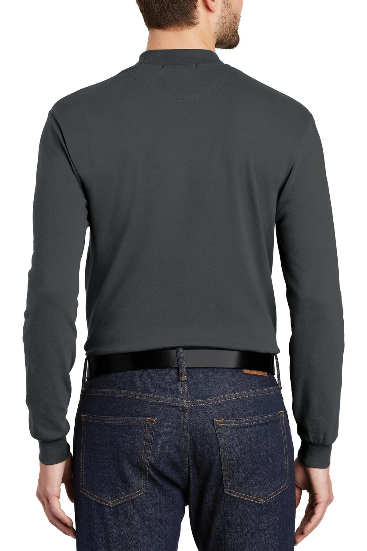 Men's Lightweight Long Sleeve Mock Turtleneck Pullover