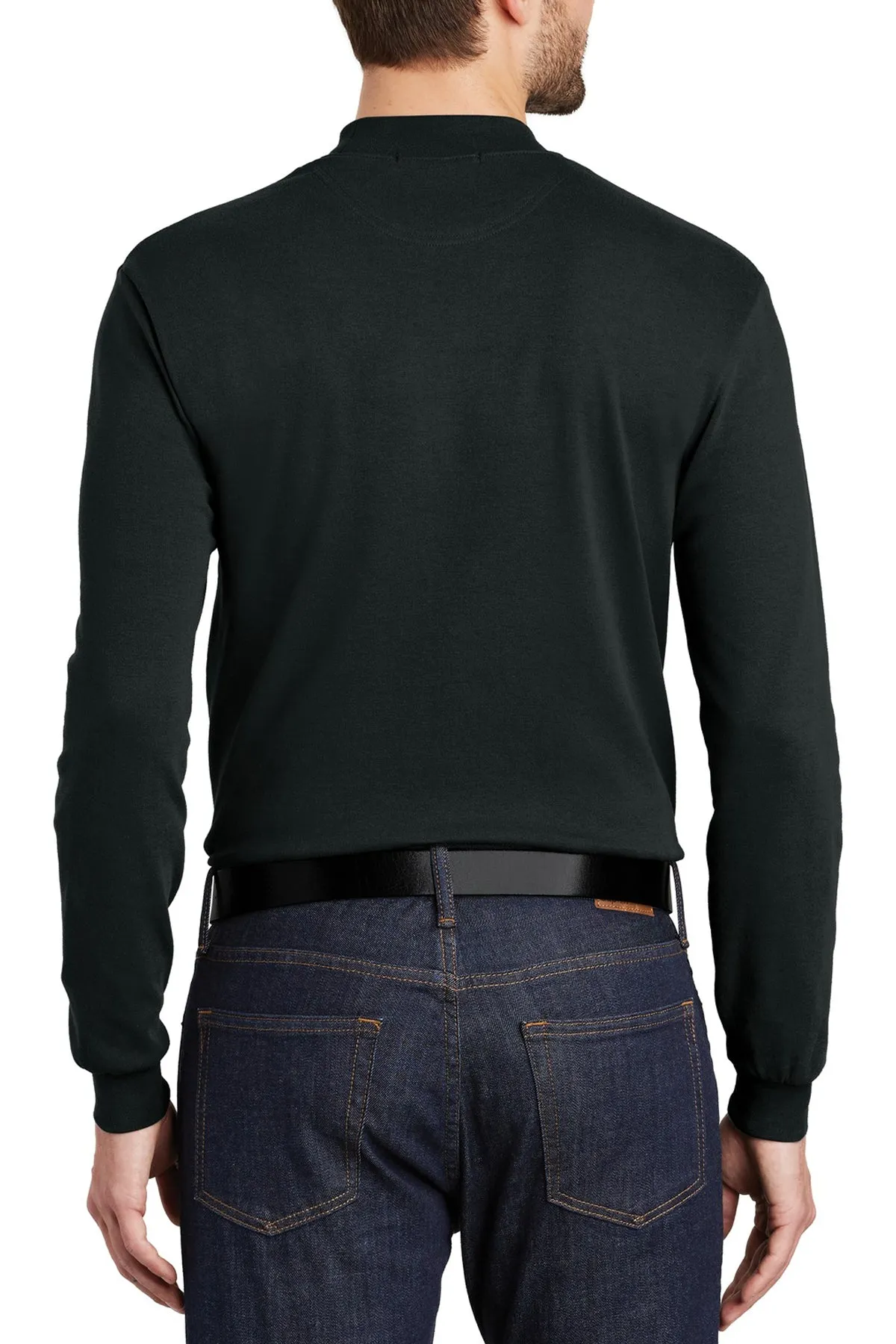 Men's Lightweight Long Sleeve Mock Turtleneck Pullover