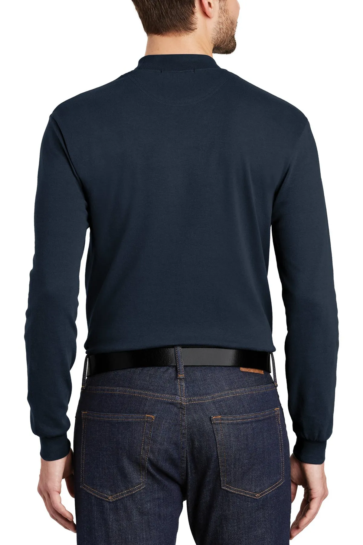 Men's Lightweight Long Sleeve Mock Turtleneck Pullover