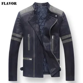 Men's Pigskin Leather Motorcycle Jacket