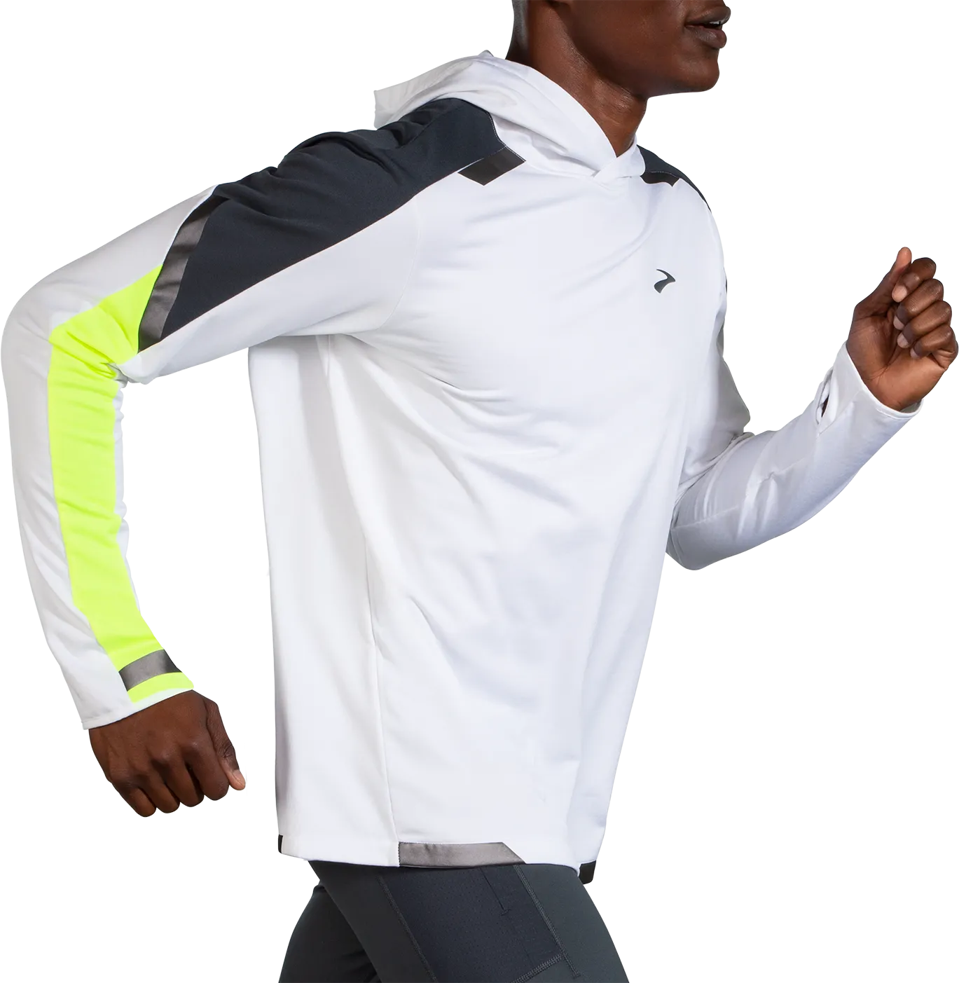 Men’s Run Visible Thermal Hoodie (134 - White/Asphalt/Nightlife)