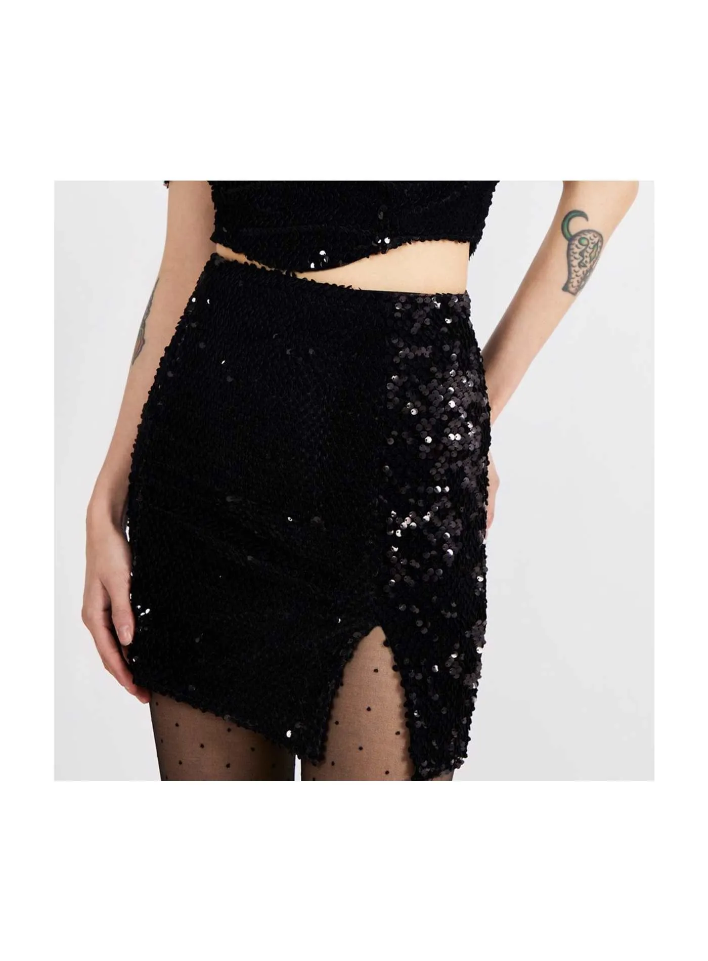 Mini Skirt in  Velvet Sequin