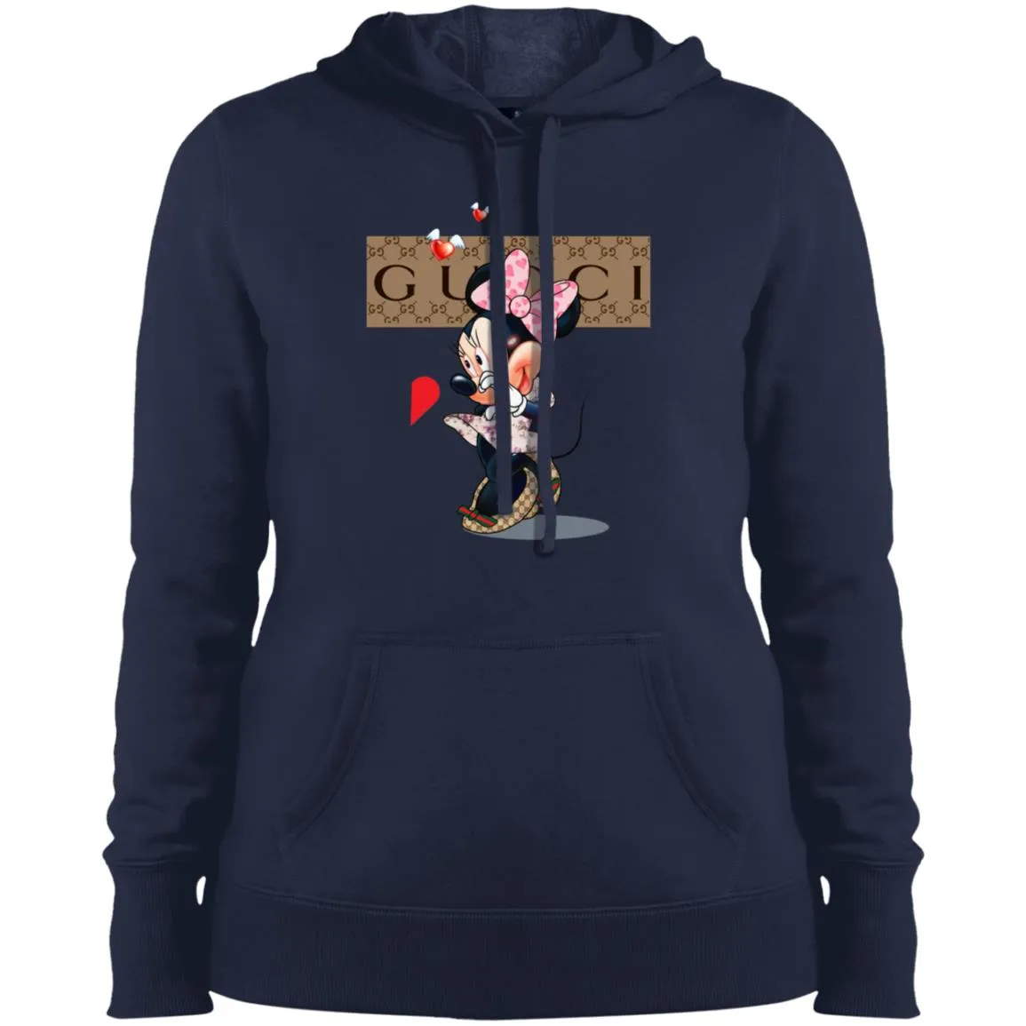 Minnie Mouse Love Couple T-shirt Valentine's Day T-shirt Women Hooded Sweatshirt