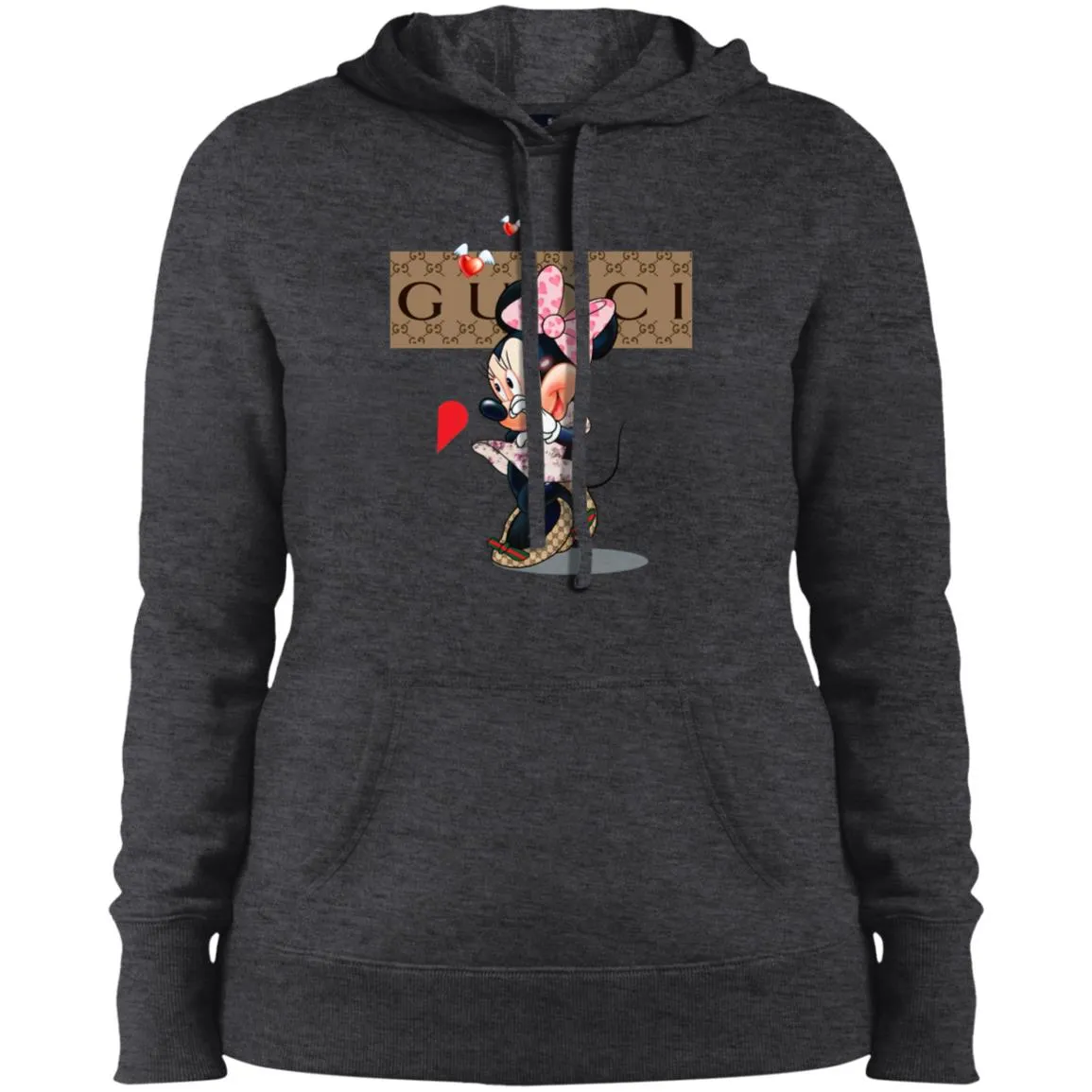 Minnie Mouse Love Couple T-shirt Valentine's Day T-shirt Women Hooded Sweatshirt