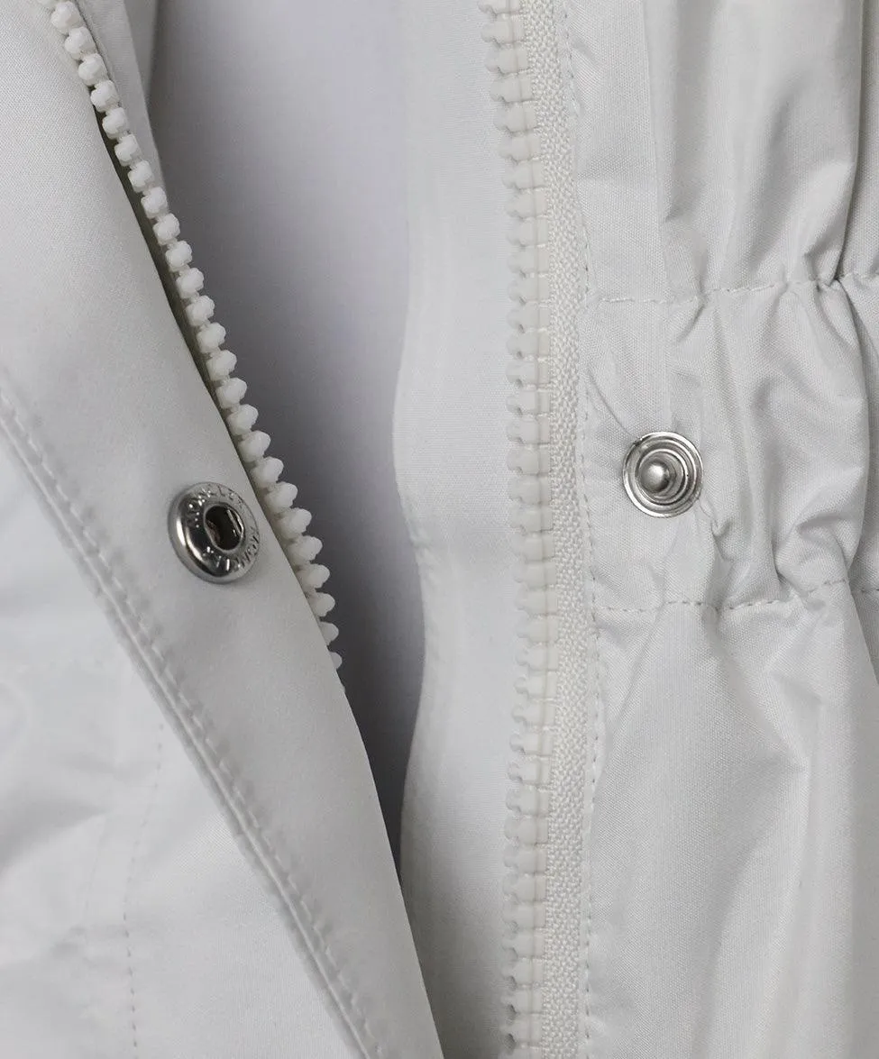 Moncler White Trench Coat sz 6