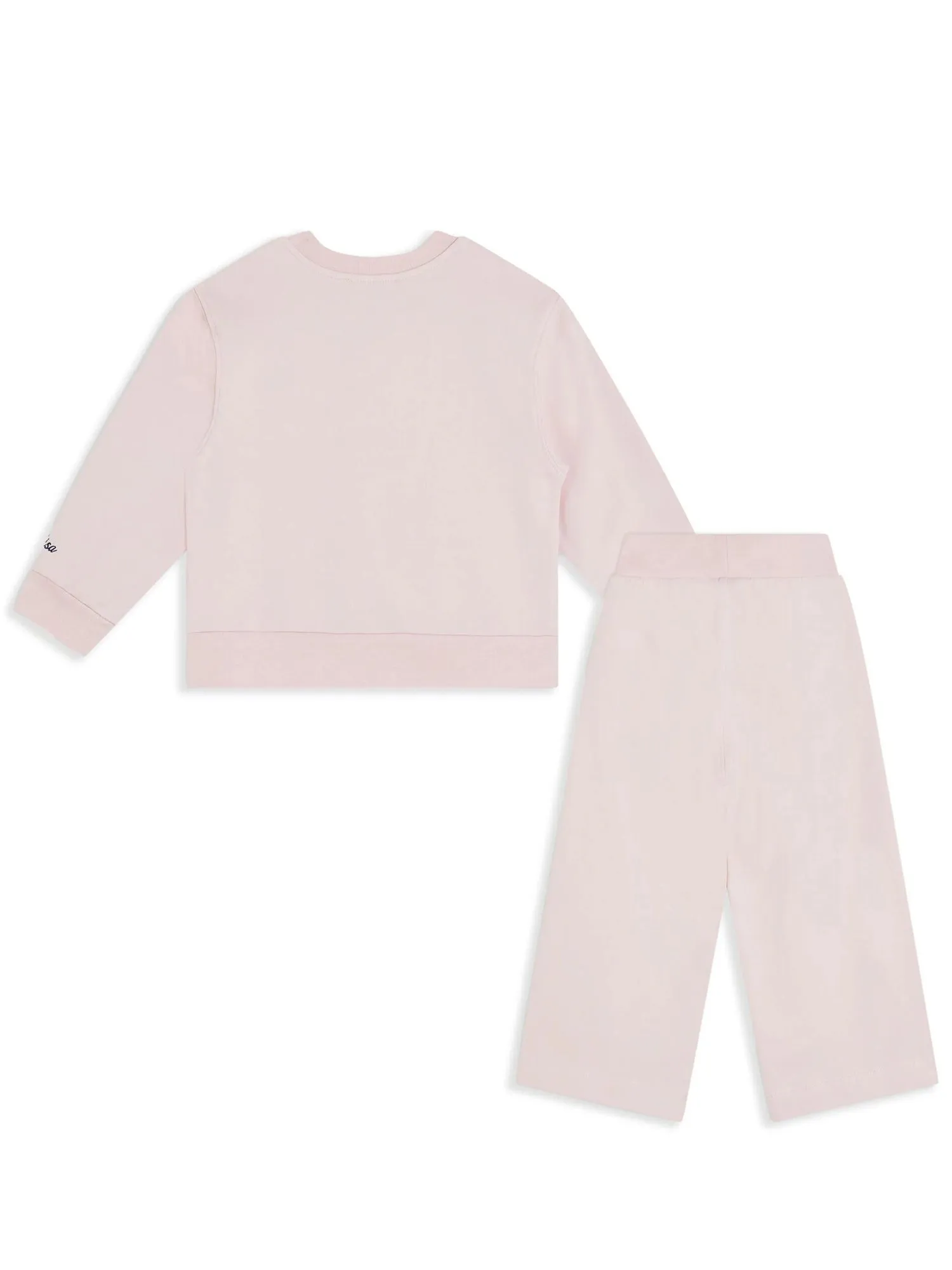 Monnalisa embroidered set sweatshirt & trousers-Pink