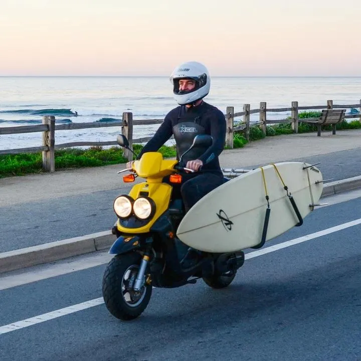 Moved By Bikes Moped Surfboard Racks