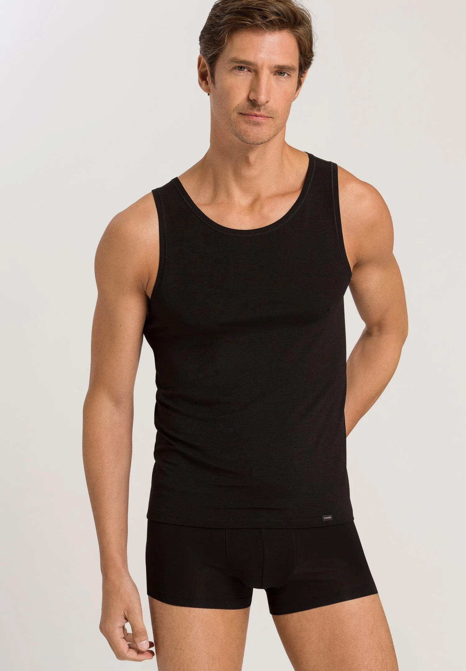 Natural Function Tencel Scoop Neck Tank Top | Deep Black 73183-2197