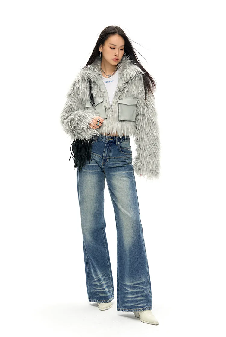 Nature Clique Everyday Fashion Eco-friendly Long Fur Coat