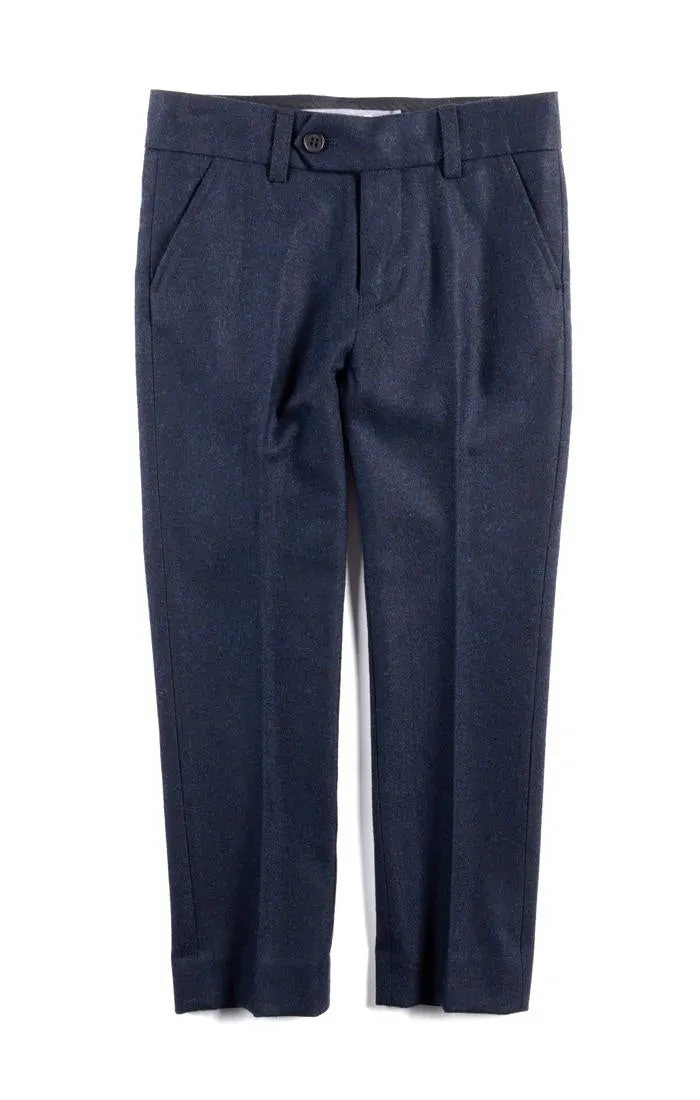 Navy Tailored Wool Pants