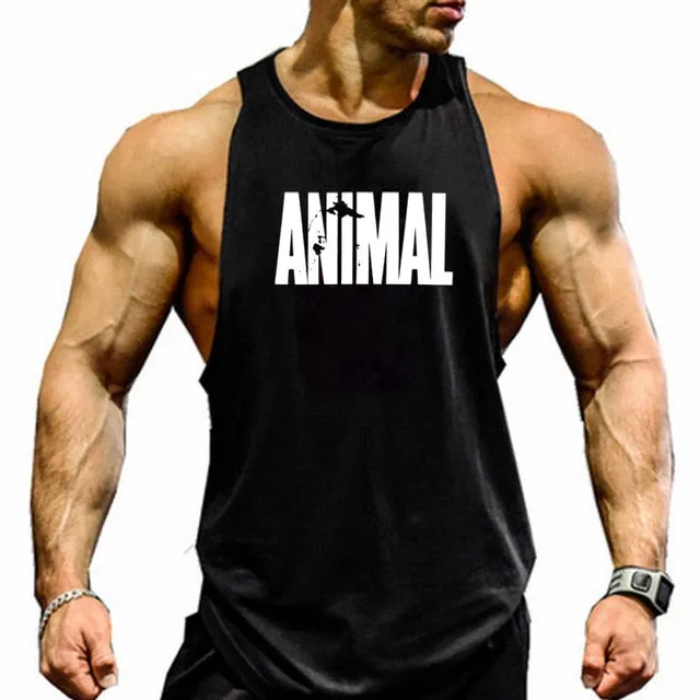 New Fashion Cotton Sleeveless Shirts Tank Top Men Fitness Shirt Mens Singlet Bodybuilding Workout Gym Vest Fitness Men