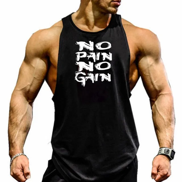 New Fashion Cotton Sleeveless Shirts Tank Top Men Fitness Shirt Mens Singlet Bodybuilding Workout Gym Vest Fitness Men