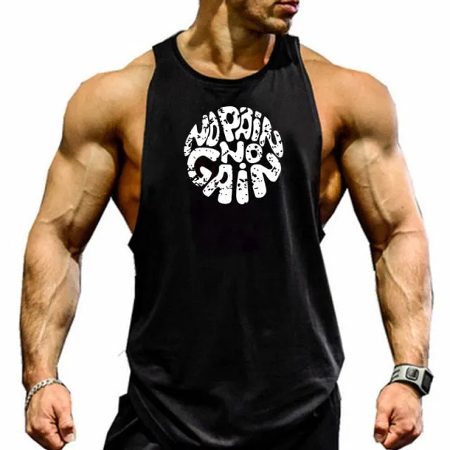 New Fashion Cotton Sleeveless Shirts Tank Top Men Fitness Shirt Mens Singlet Bodybuilding Workout Gym Vest Fitness Men