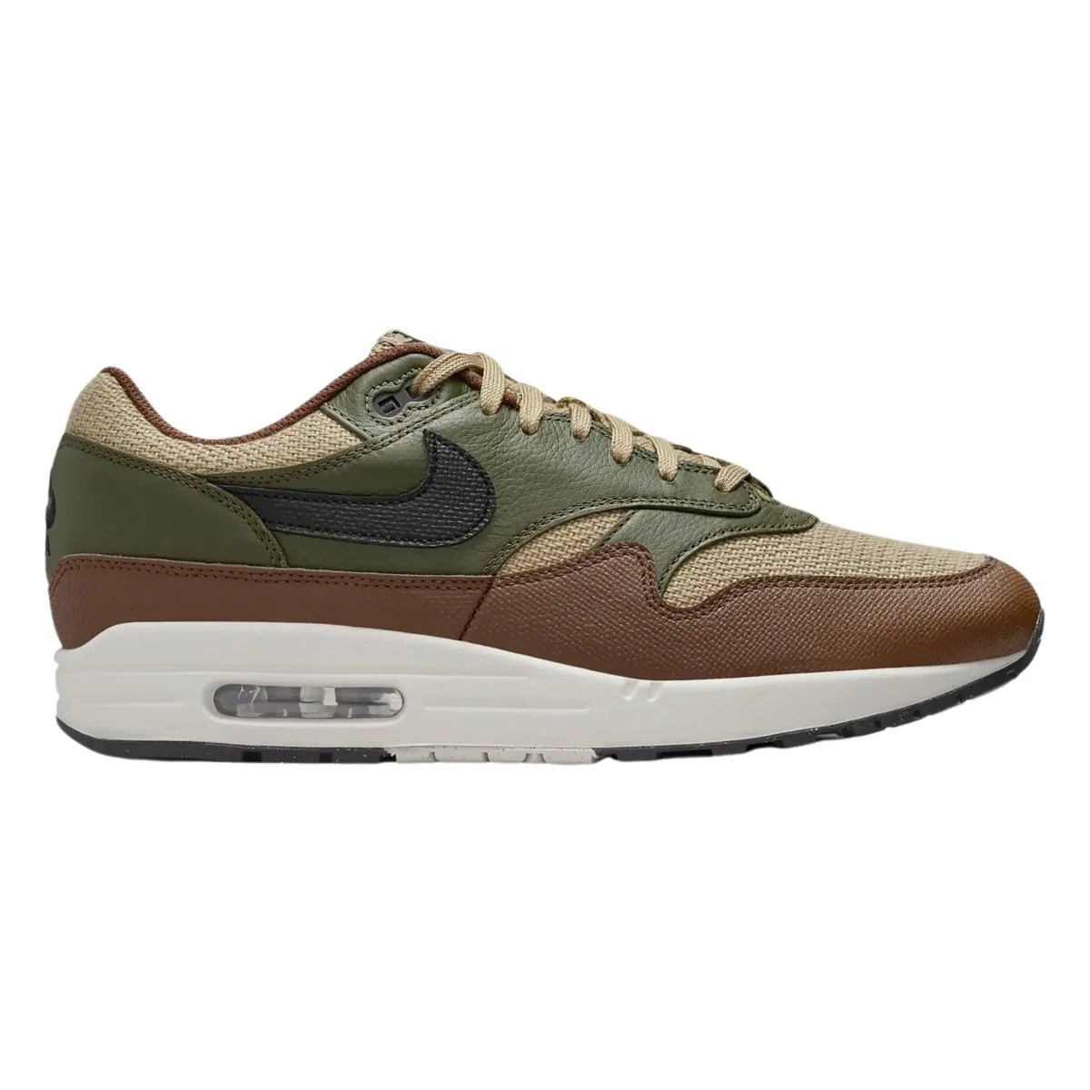 Nike Men's Air Max 1 Essential Premium Neutral Olive/Cargo Khaki/Cacao Wow/Black