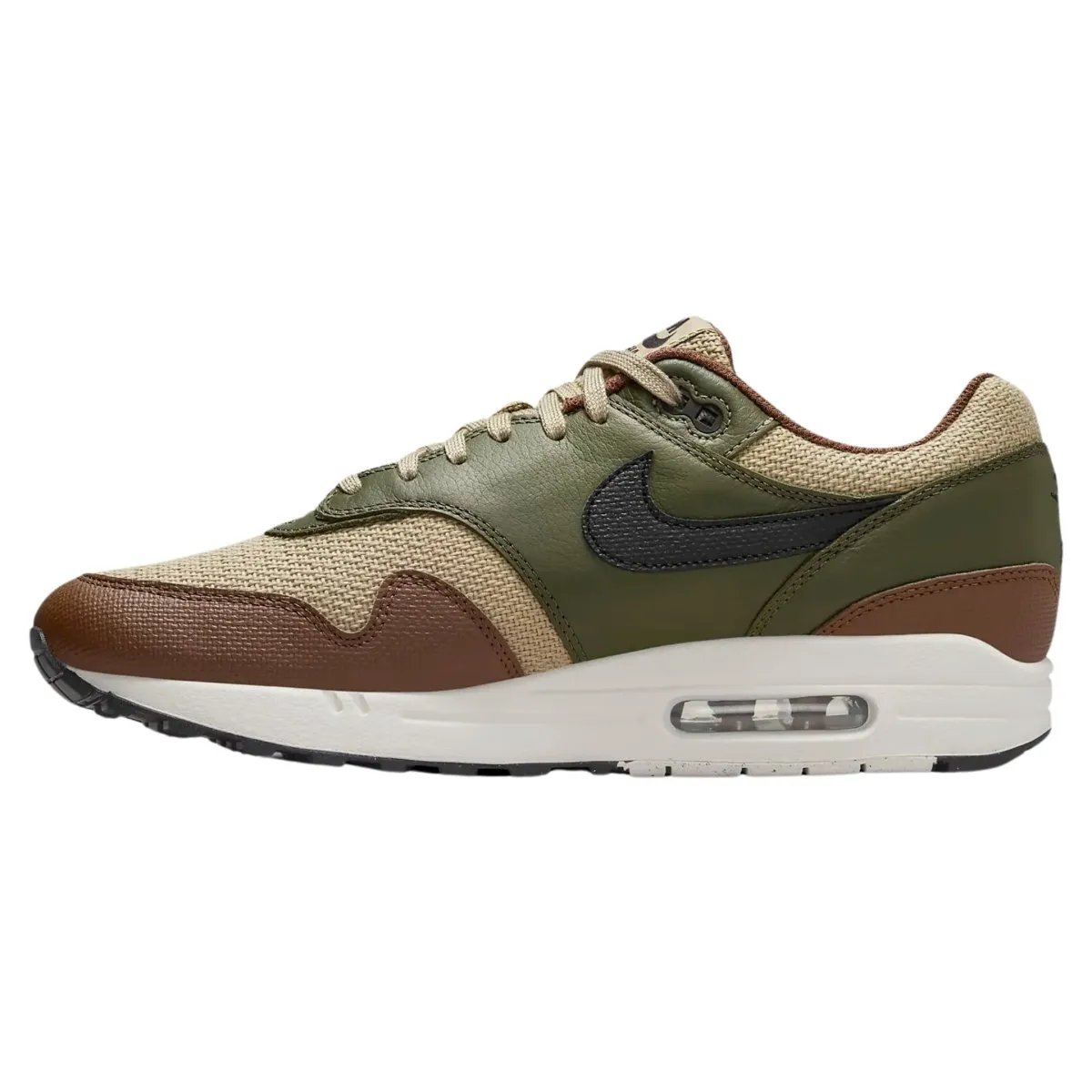 Nike Men's Air Max 1 Essential Premium Neutral Olive/Cargo Khaki/Cacao Wow/Black