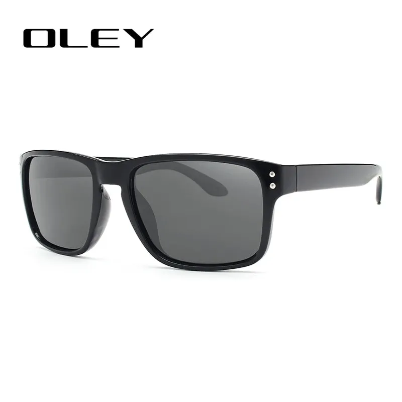 Oley Classic Polarized Sunglasses Men Glasses Driving Coating Black Frame Fishing Driving Y8133