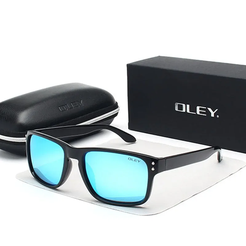 Oley Classic Polarized Sunglasses Men Glasses Driving Coating Black Frame Fishing Driving Y8133