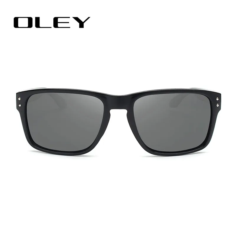 Oley Classic Polarized Sunglasses Men Glasses Driving Coating Black Frame Fishing Driving Y8133