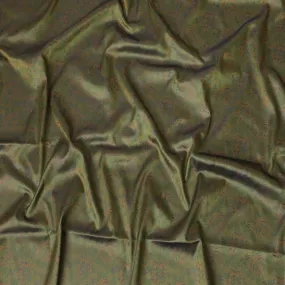 Olive Allure Brocade Fabric – Woven Essence of Vintage Luxury-D19047