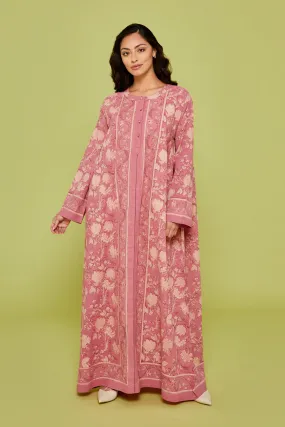 Pari Block Printed Dress in Blush Pink