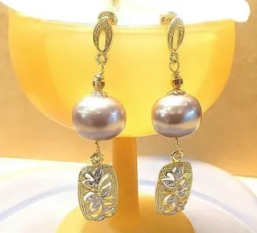 Pearl and Gold Earrings