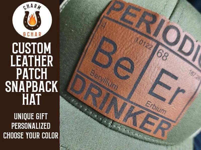 Periodic Beer Drinker Leather Patch Trucker Hats - Classic Colors