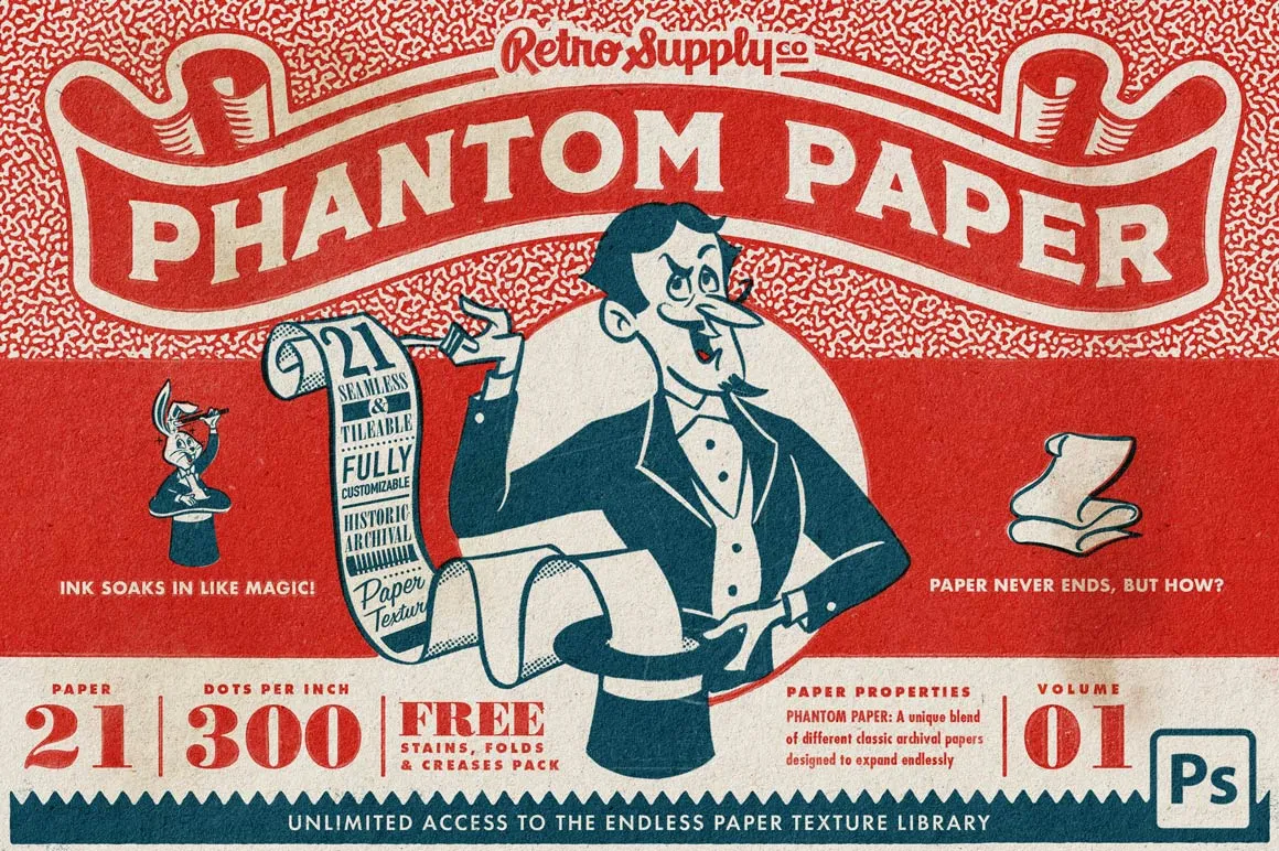 Phantom Paper Vol. 01 for Photoshop