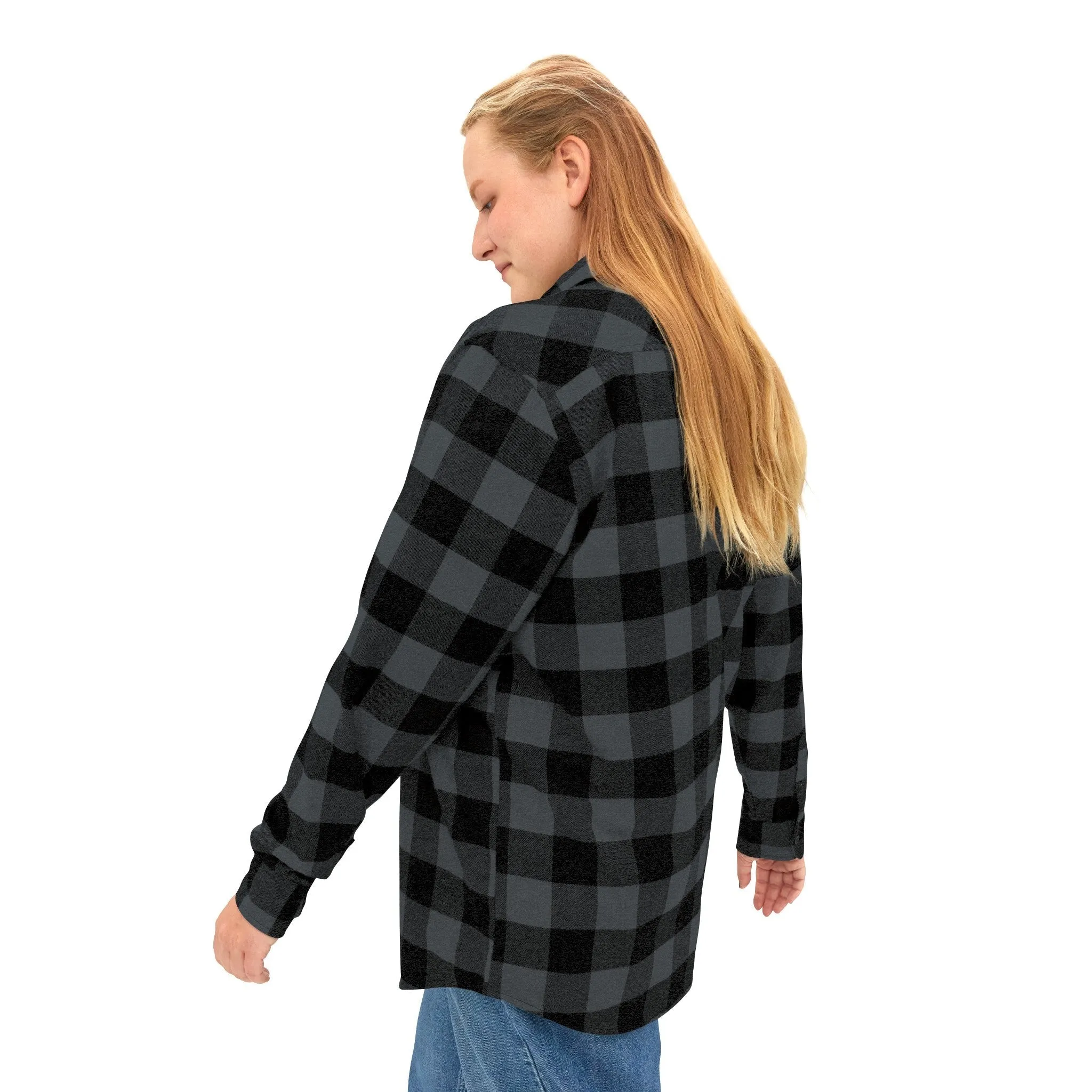 Plaid Women Luxury Flannel Shirt - Charcoal Heather