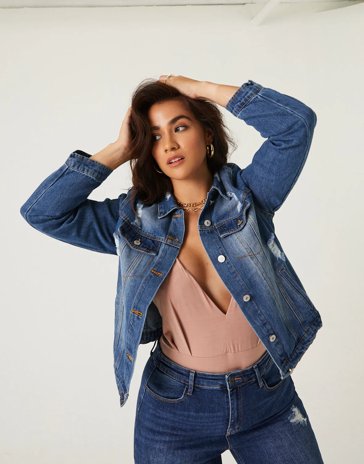 Plus Size Mesmerized Denim Jacket