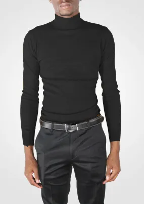 Portabella Black Long Sleeve Turtleneck