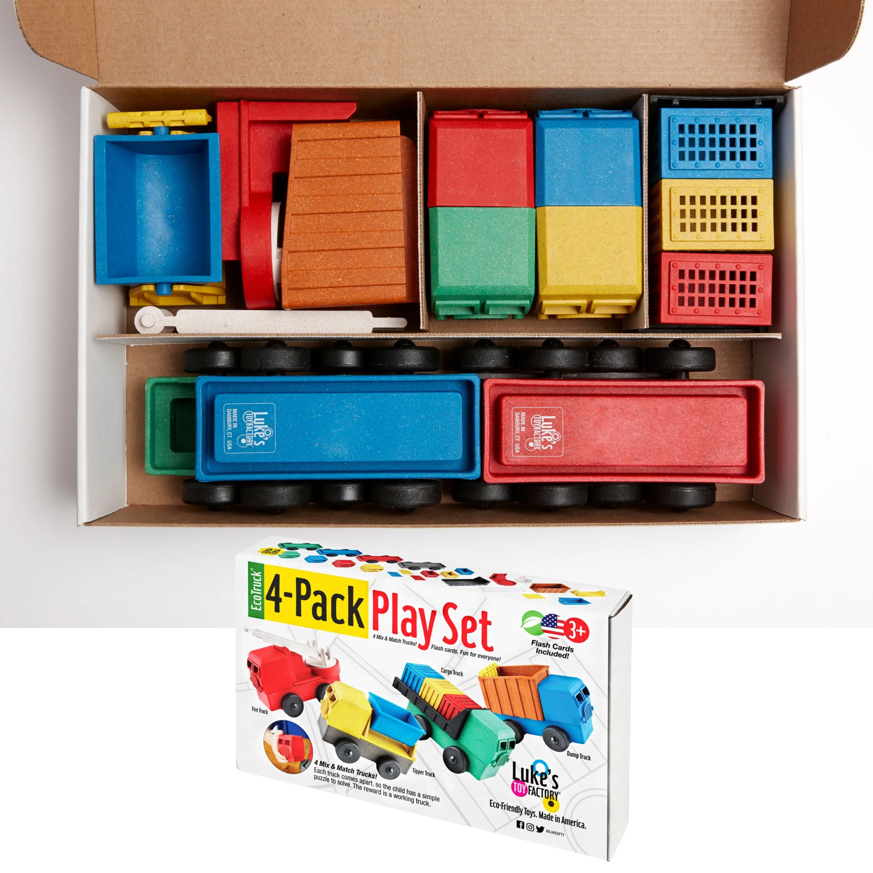 Preschool Play Truck Box Set - 4 Pack