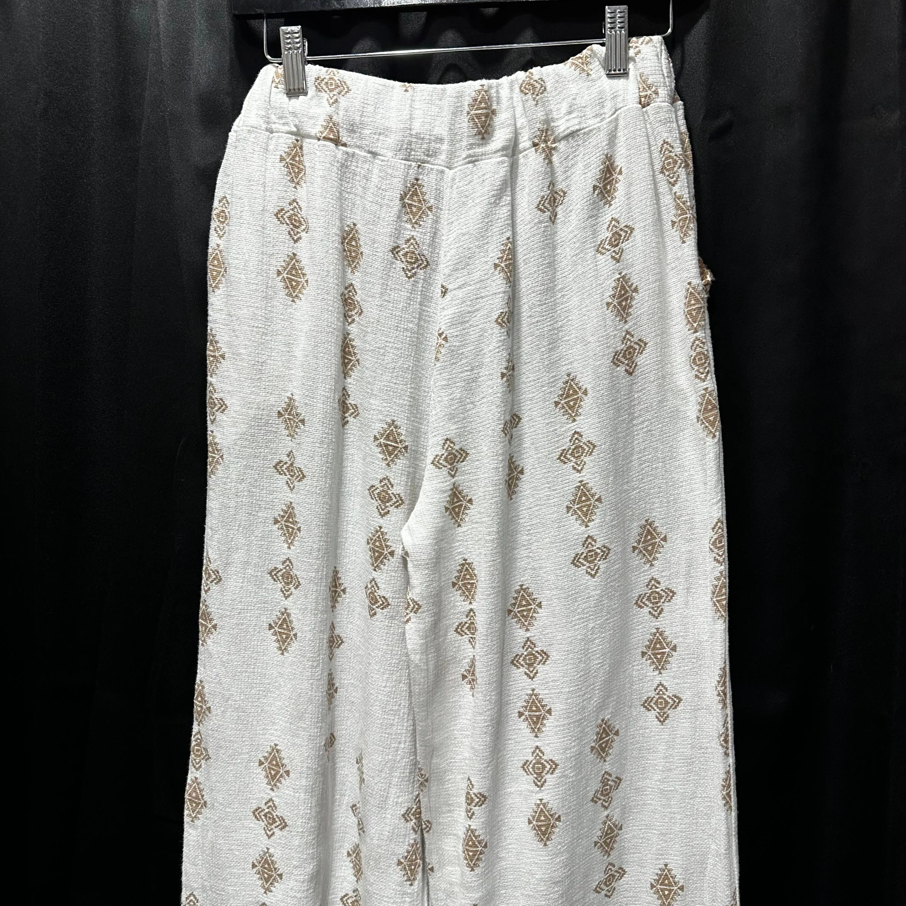 Printed Linen & Cotton Pants