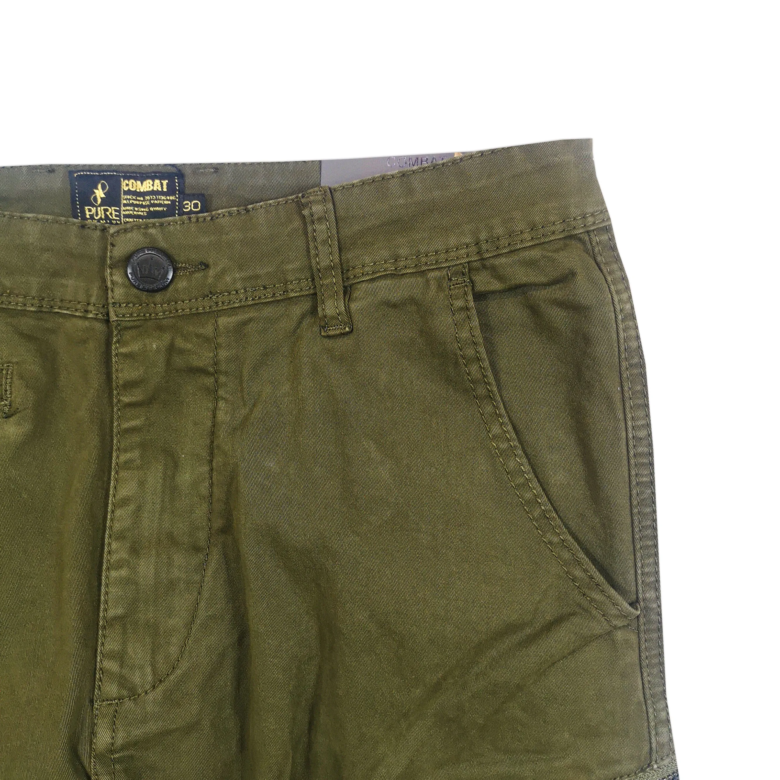 Pure Premium Giovani Olive Green Cargo Pants