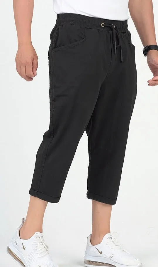 QL Cropped Trousers Stretch in Black