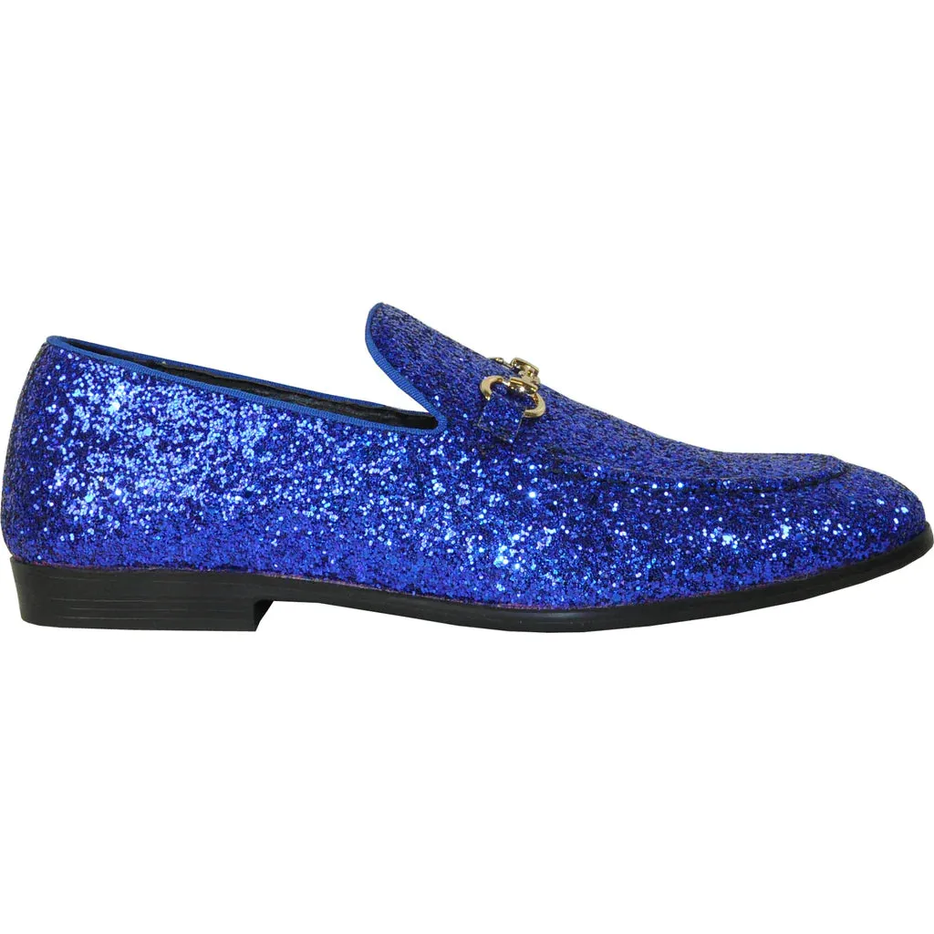 "Bravo" Blue Glitter Tuxedo & Prom Shoes