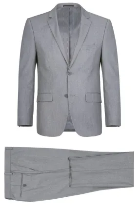 "Rafael" Light Grey 2-Button Notch Suit (2-Piece Set)