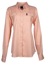 "SOL" LADIES ASH ROSE LONG SLEEVE PEARL SNAP SHIRT