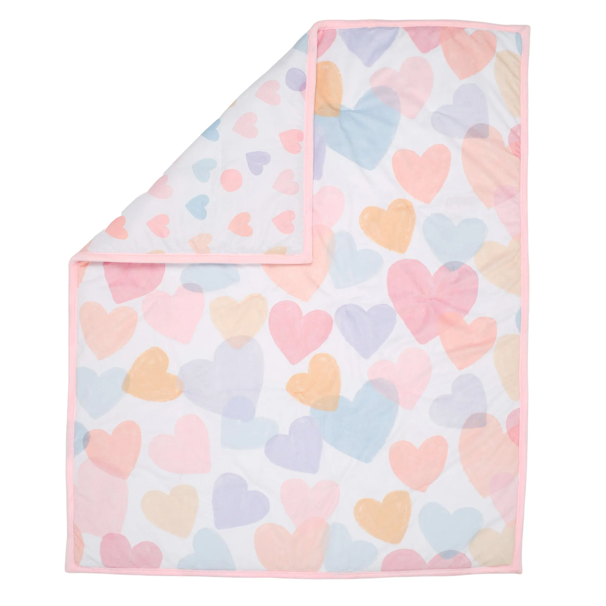 Rainbow Hearts 3-Piece Crib Bedding Set