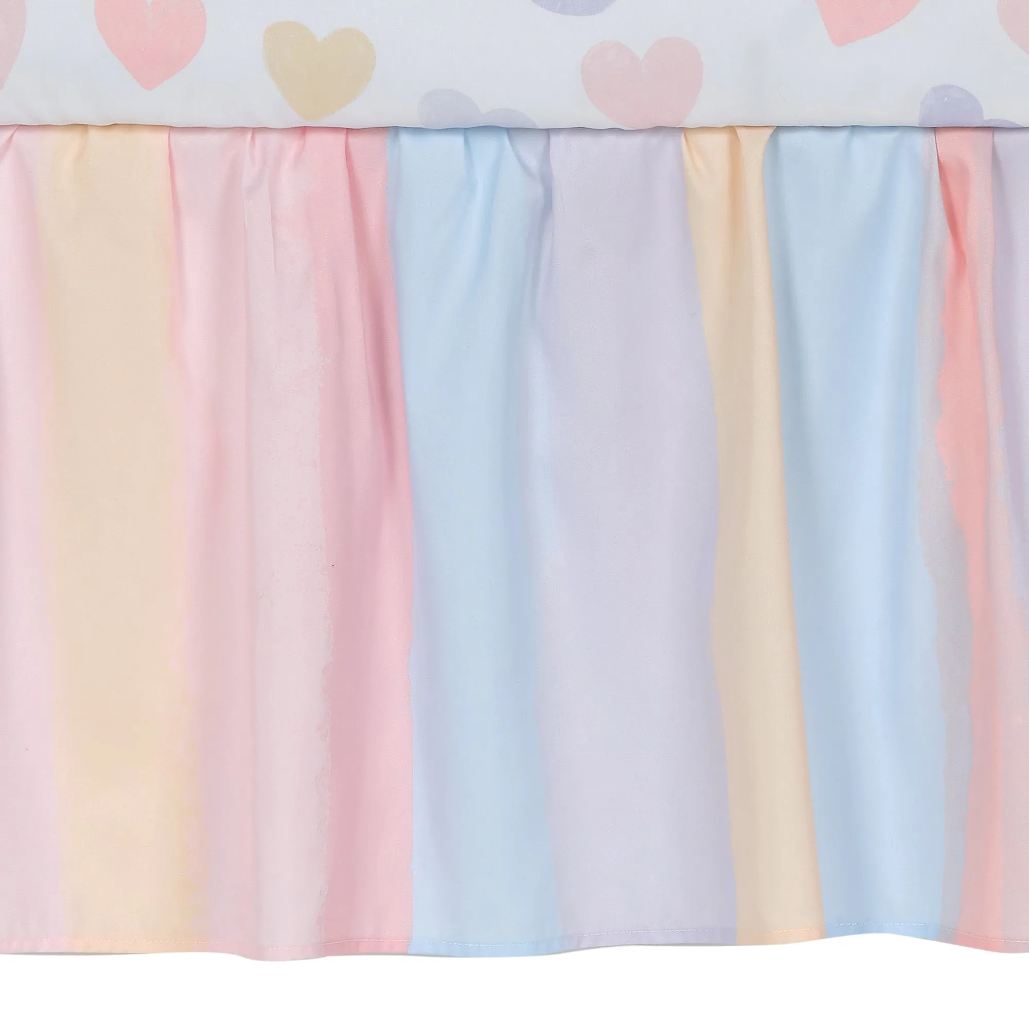 Rainbow Hearts 3-Piece Crib Bedding Set