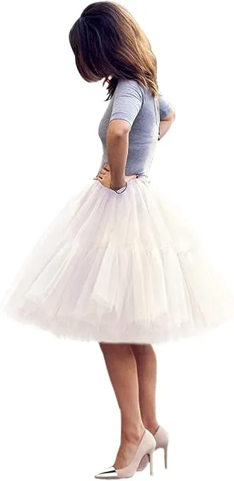 Romantic White Sex & The City Inspired Tulle Tutu Skirt