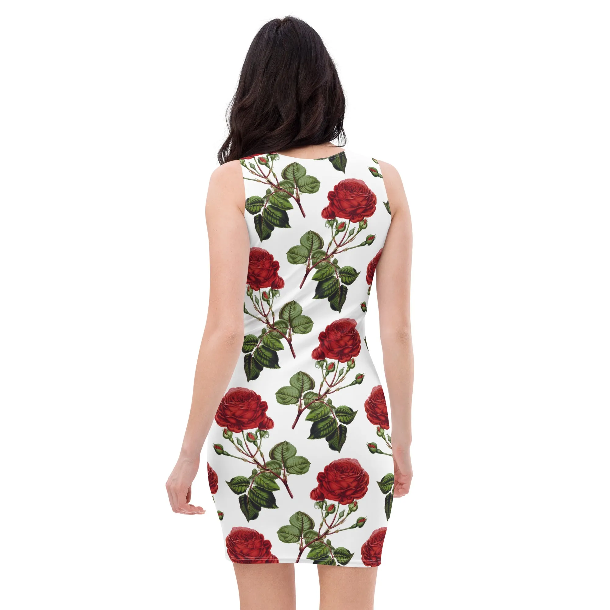 Roses Sublimation Dress, Garden Tea Party Dress