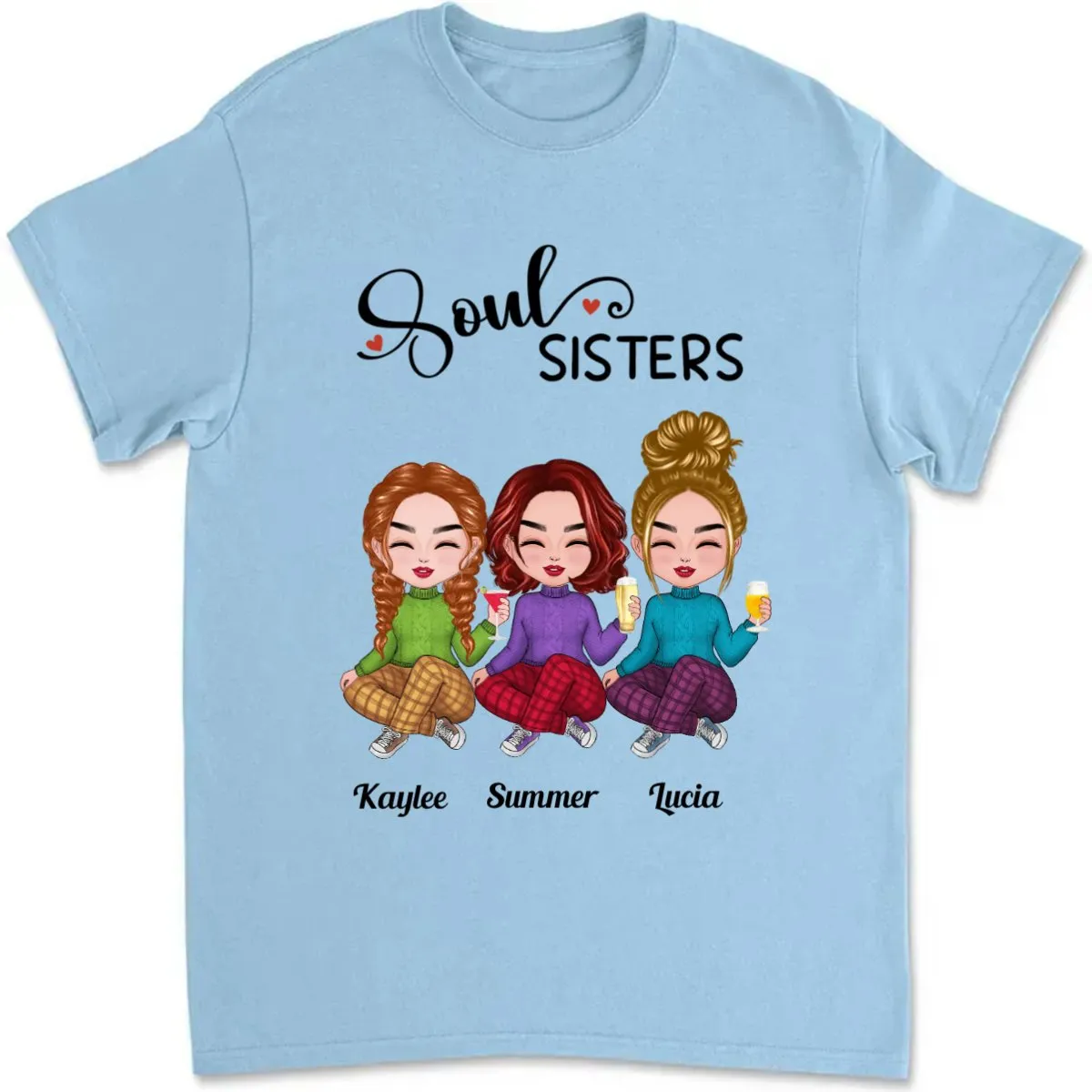 Sisters - Soul Sisters - Personalized T-Shirt