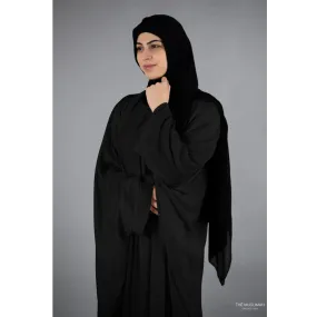 Slip Dress and Loose Fit Abaya (Black)