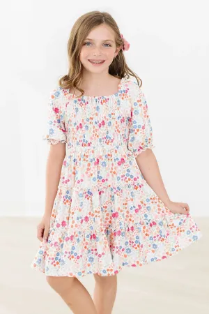 Smocked Ruffle Dress - Meadow Magic