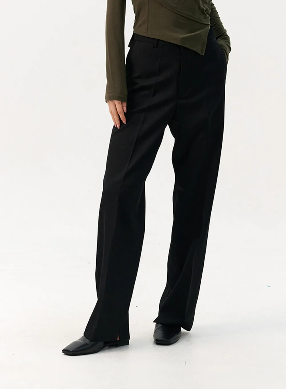 Solid Tailored Pants IO320