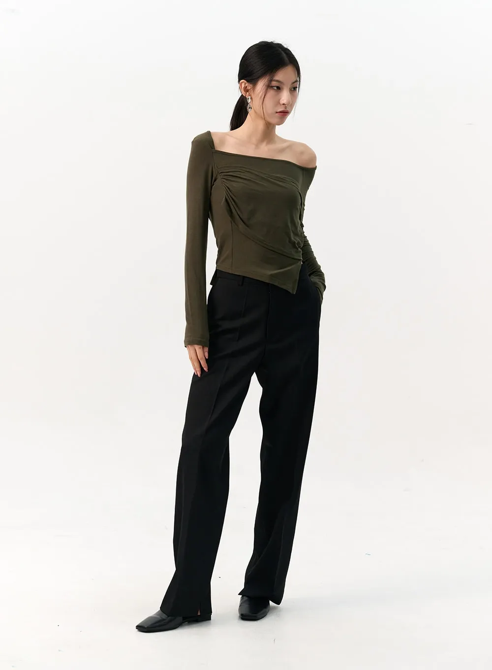 Solid Tailored Pants IO320