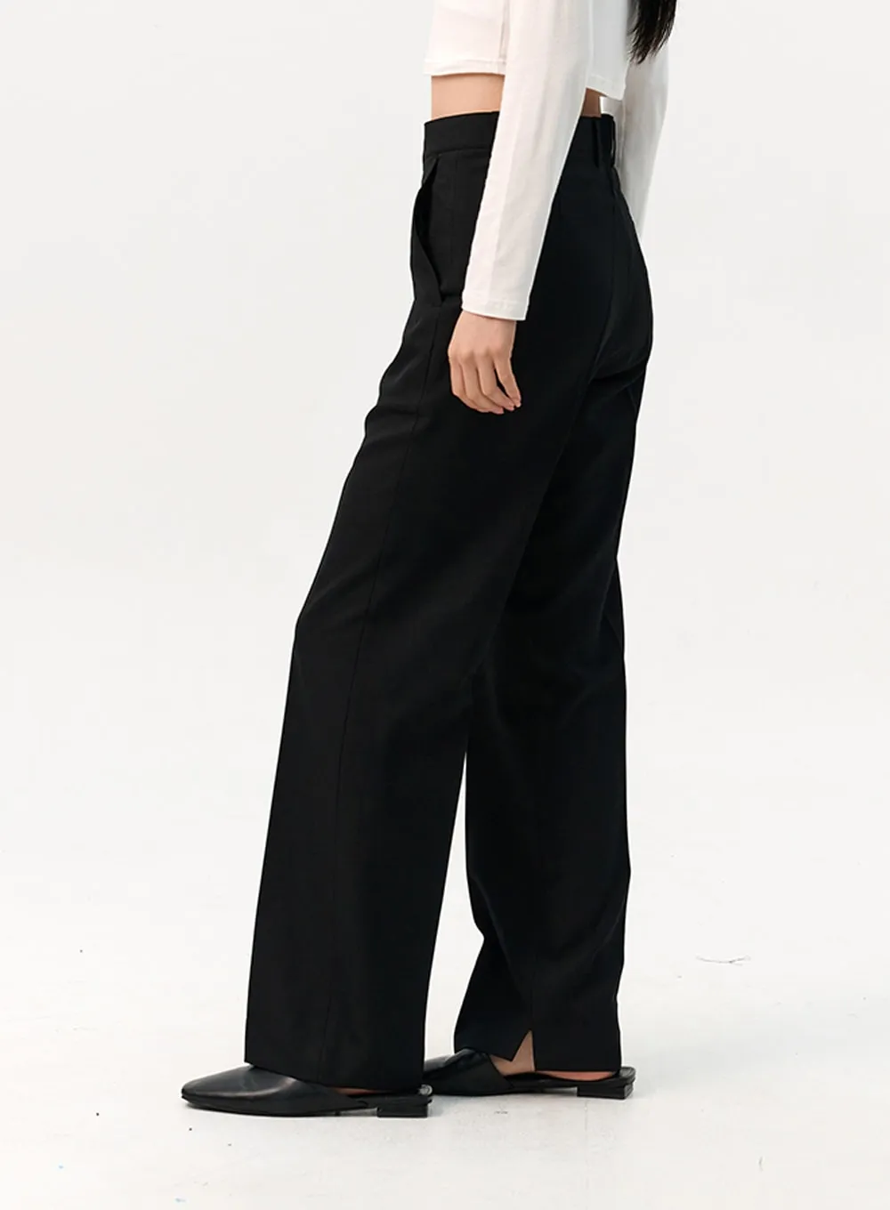 Solid Tailored Pants IO320