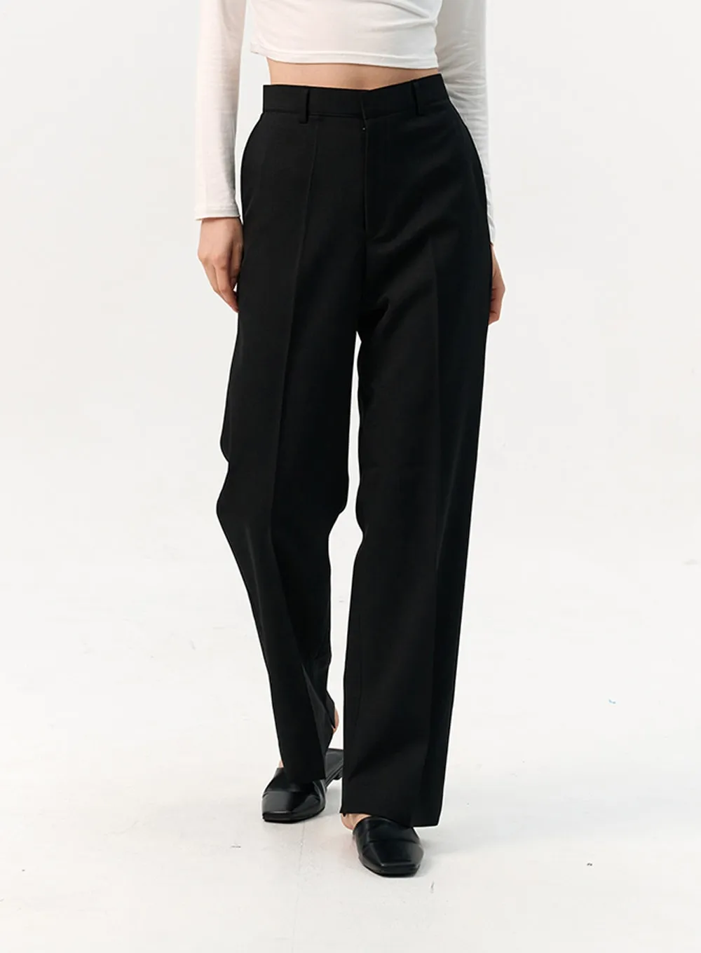 Solid Tailored Pants IO320