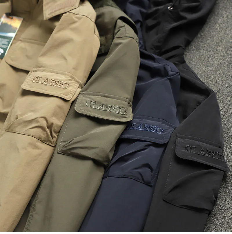 Solid Waterproof Multi-Pockets Jacket